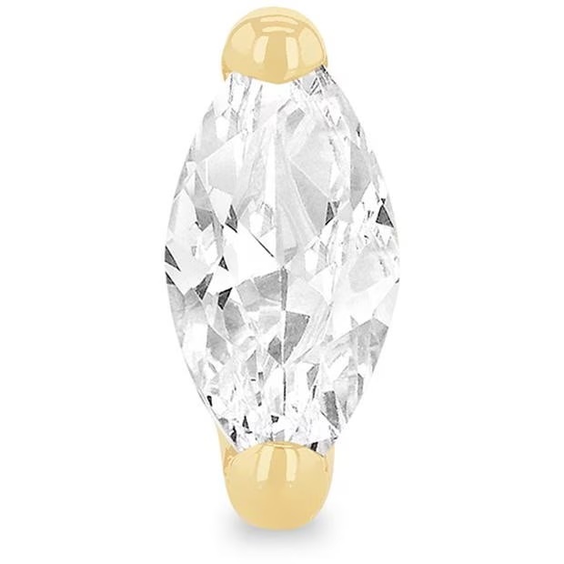 Be You 9ct Gold Marquise CZ Labret Stud