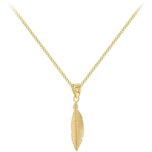 Be You 9ct Gold Leaf Necklace