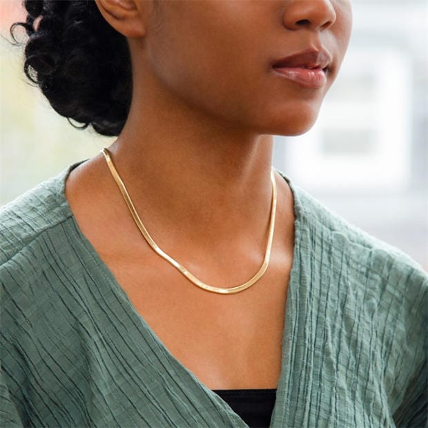 Be You 9ct Gold Flat Snake Chain