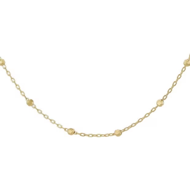Be You 9ct Gold Diamond Cut Ball Trace Necklace