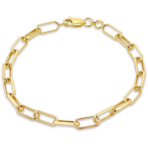 Be You 9ct Gold Hollow Faceted Paper Bracelet
