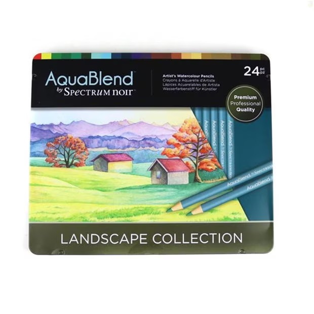 Crafters Companion Spectrum Noir Aquablend Pencils (24PC) - Landscape