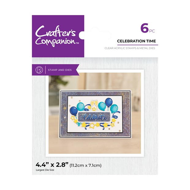 Crafters Companion Celebration Time Stamp & Die