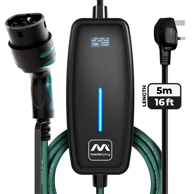 Masterplug Masterplug Mode 2 EV Charging Cable 5M 3 Pin UK Pl
