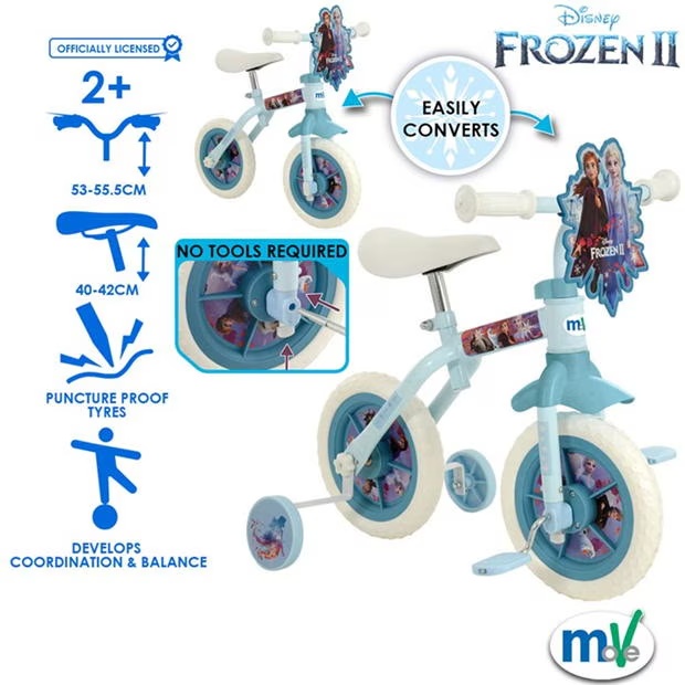 Disney Frozen 22 in 1 10 Training Bike