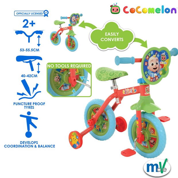 Cocomelon CoComelon 2 in 1 10 Training Bike