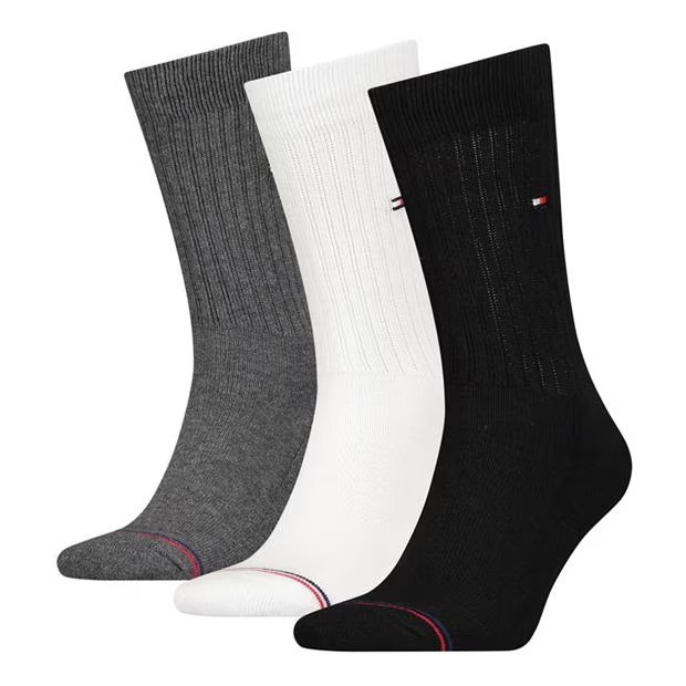 Tommy Hilfiger Hilfiger Bodywear Sports 3 Pack Mens Crew Socks