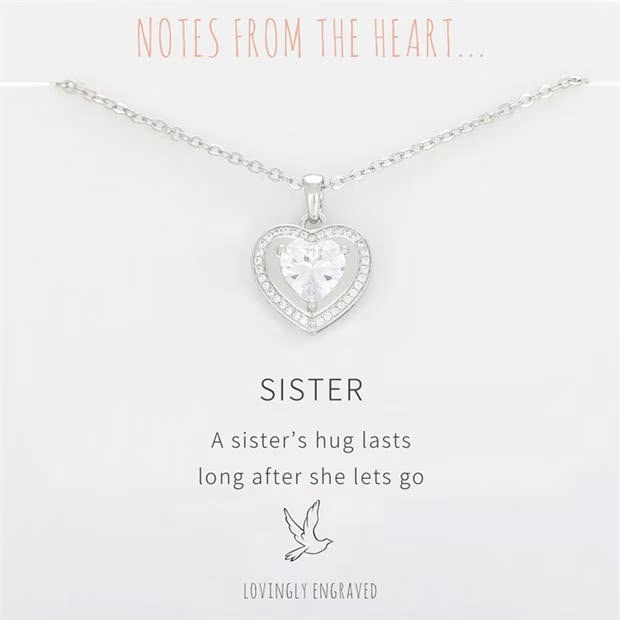 Notes From The Heart NFTH Sister Engraved Pendant