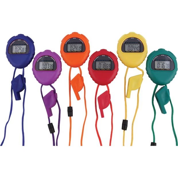 Sports Directory Coloured Stopwatch & Whistle Pack