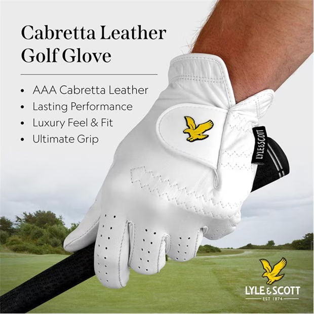 Lyle and Scott Golf Cabretta Leather Golf Glove - Left Hand