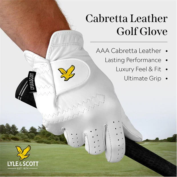 Lyle and Scott Golf Cabretta Leather Golf Glove - Right Hand
