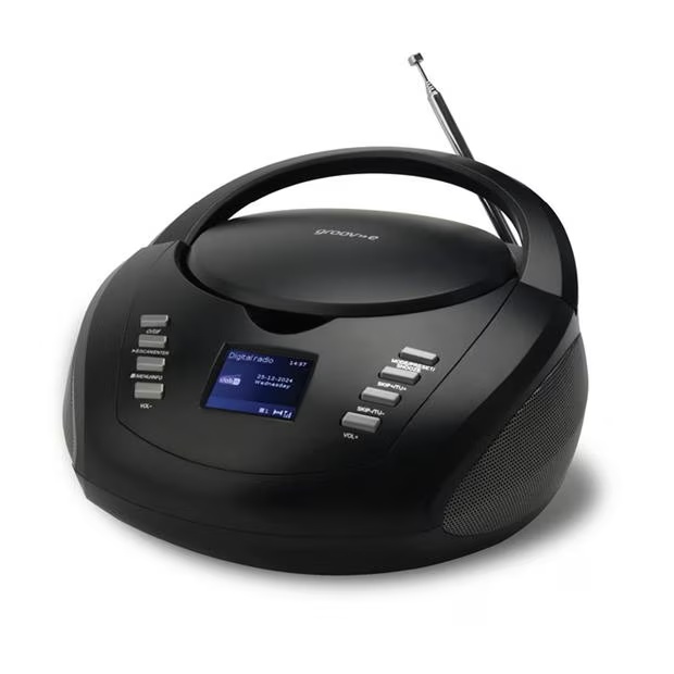 Groov-e DAB Boombox Portable CD Player with DAB/FM Radio
