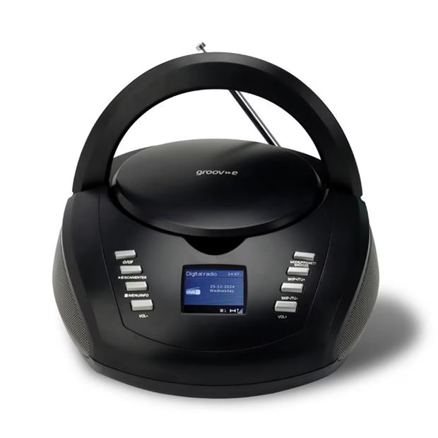 Groov-e DAB Boombox Portable CD Player with DAB/FM Radio