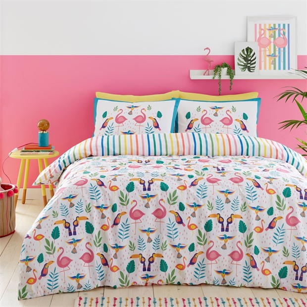 Soiree Tropical Leopard Pure Cotton Duvet Cover Set Green