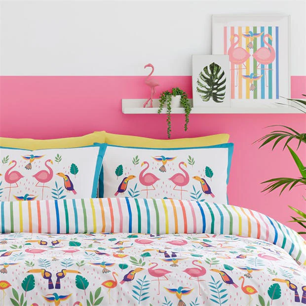Soiree Tropical Leopard Pure Cotton Duvet Cover Set Green