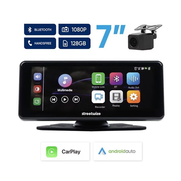Streetwize 7 FreePlay Car Display Unit with Rear Camera