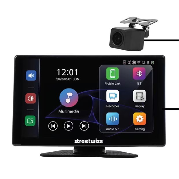 Streetwize 9 FreePlay Car Display Unit with Rear Camera