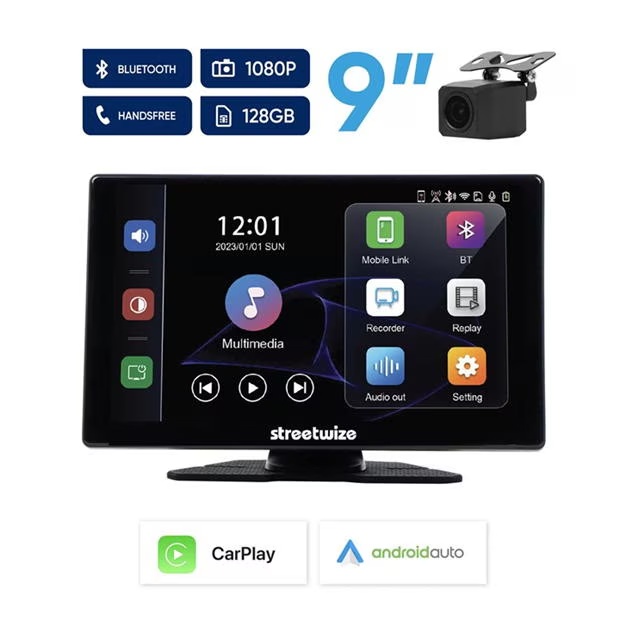 Streetwize 9 FreePlay Car Display Unit with Rear Camera